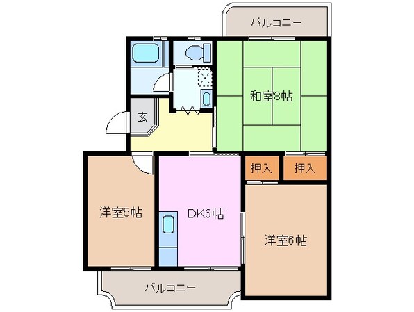 泊駅 徒歩4分 2階の物件間取画像